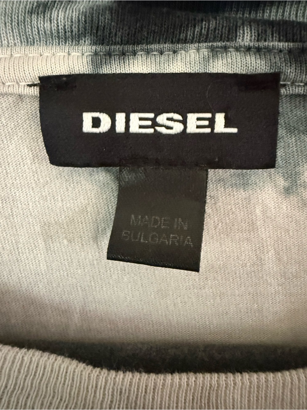 DIESEL T-Just-Ls-J6 Tie-Dye Meltdown Graphic Shirt Pink Black Punk Y2K - Picture 2 of 5